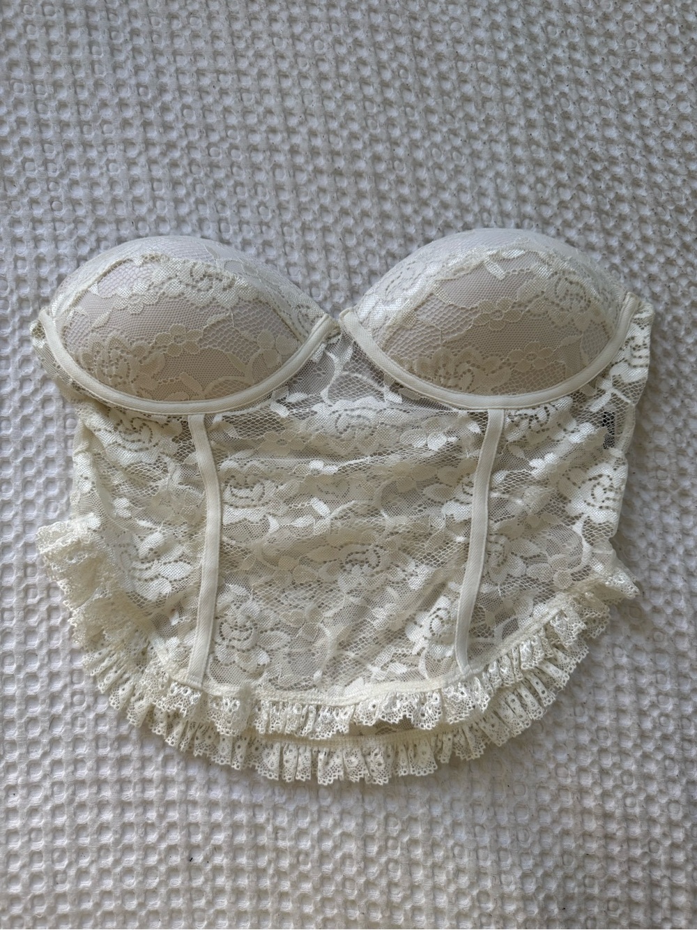 Lace Bustier Corset Top - white